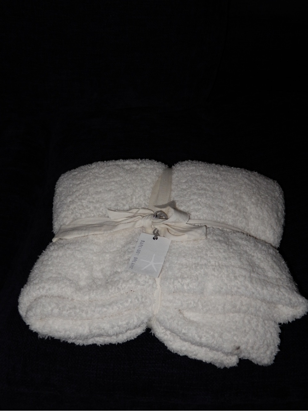 Barefoot Dreams Cozy Plush Throw Blanket in Cream